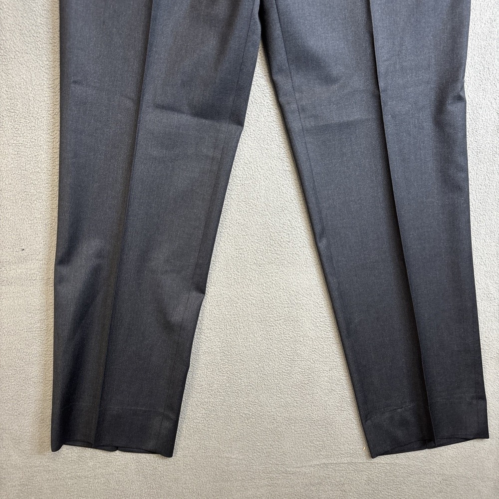 Hugo Boss Mens Charcoal Gray Flat Front Straight Leg Dress Pants Size 34x31 - Picture 3 of 8